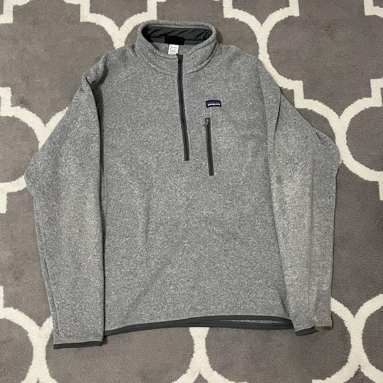 Grey Patagonia quarter zip crewneck size large - Depop