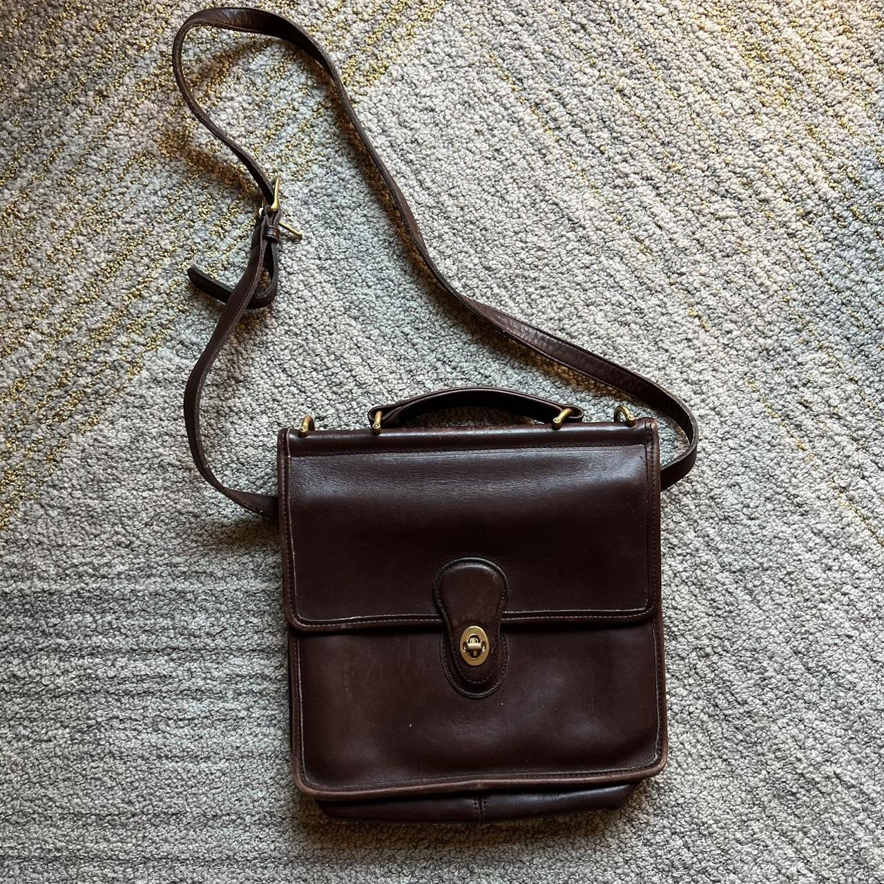 Stunning mahogany vintage leather coach purse. Great... - Depop