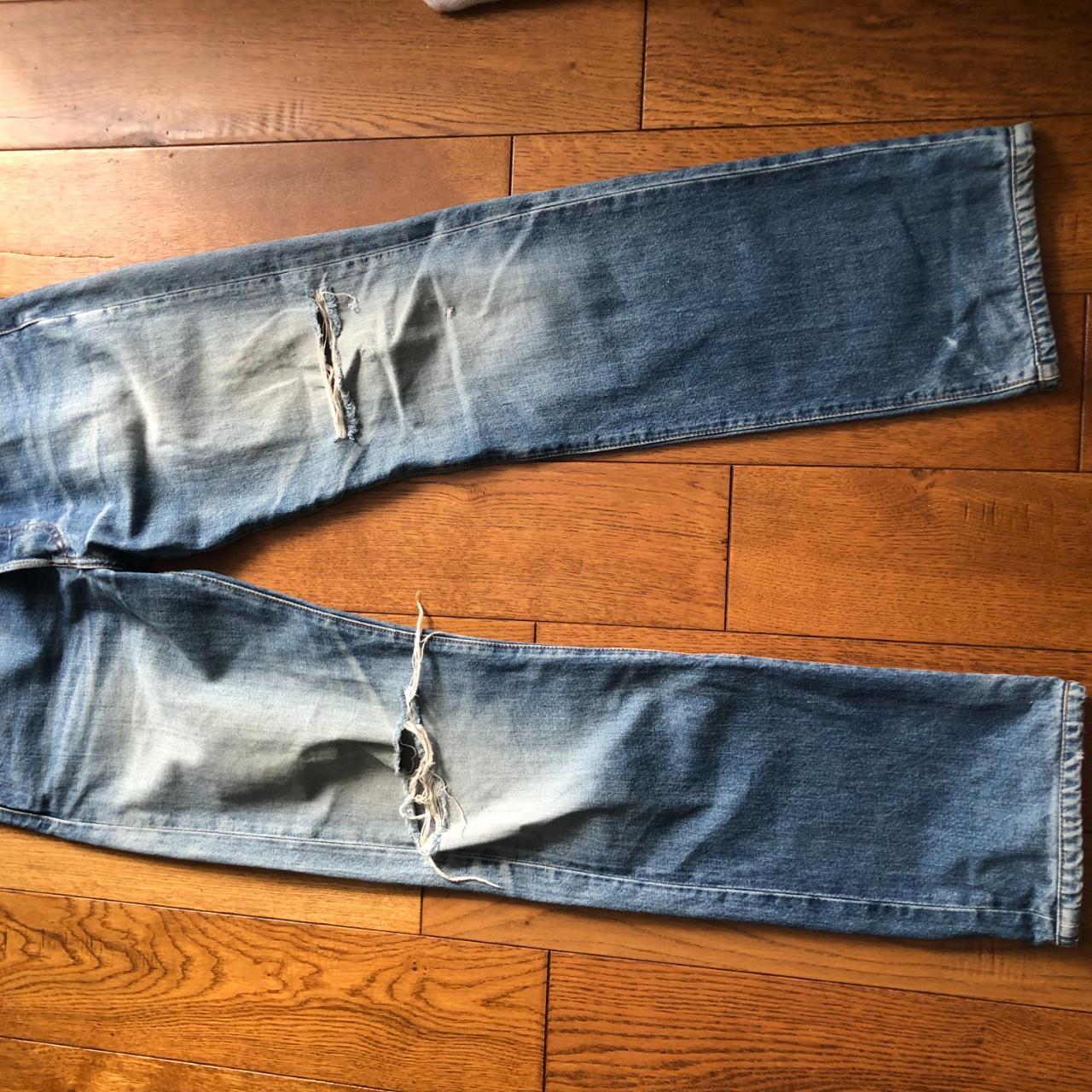 Pre-0wned Levis 501. Mid wash with nice fading and... - Depop