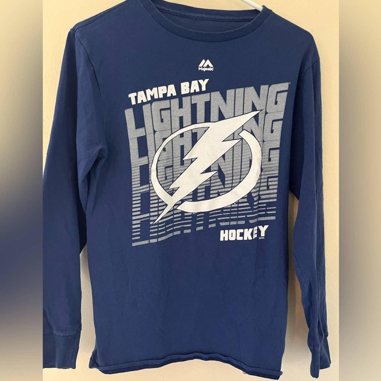 Tampa Bay Lightning Hockey Long Sleeve Blue. Show - Depop