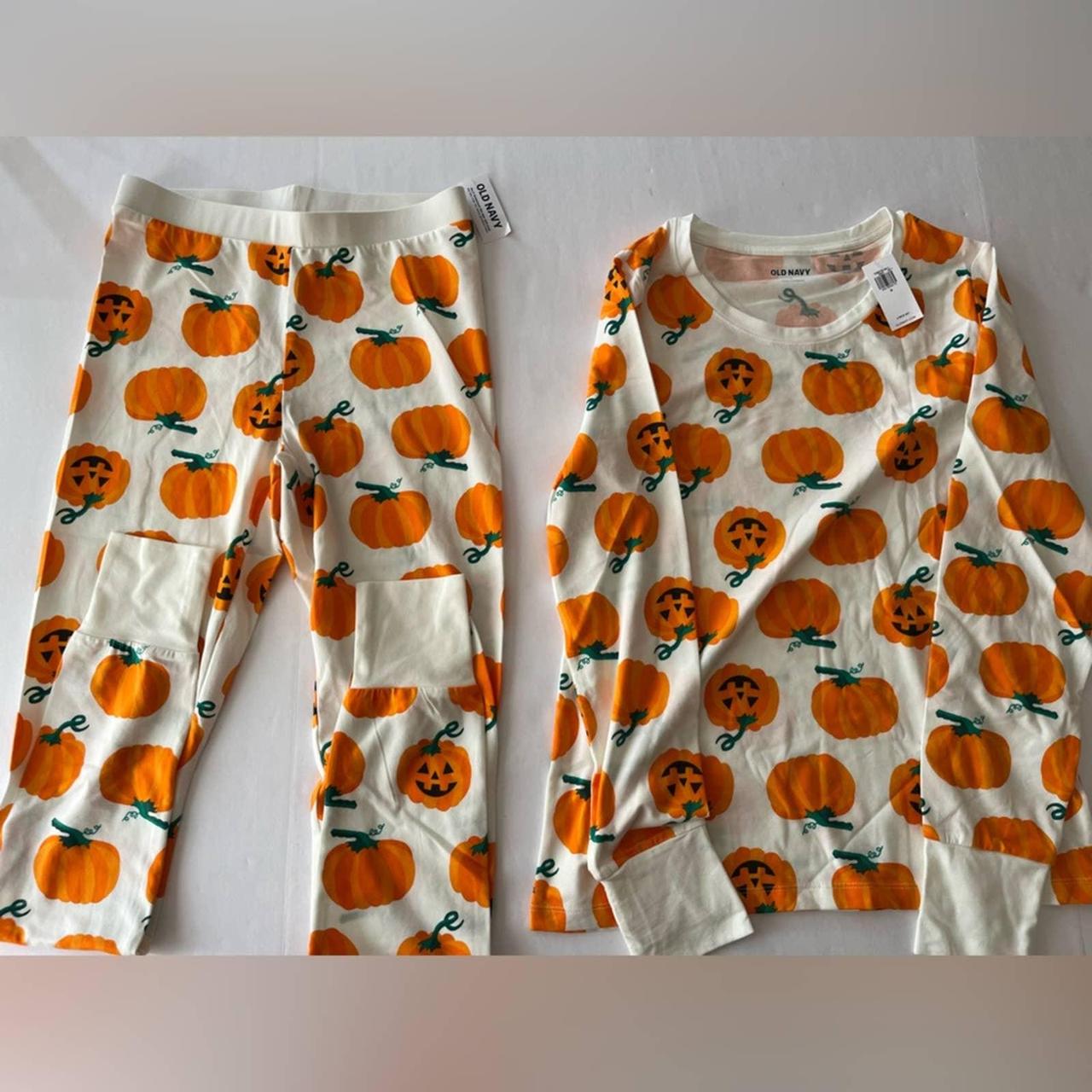 Old Navy Matching Halloween Pumpkin Print Pajama Set