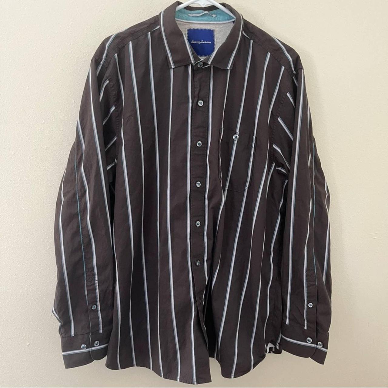 Tommy Bahama Shirt Mens XL Gray Long Sleeve - Depop