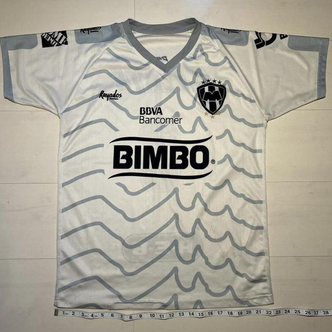 Monterrey Soccer Jersey. Light stain on the white - Depop