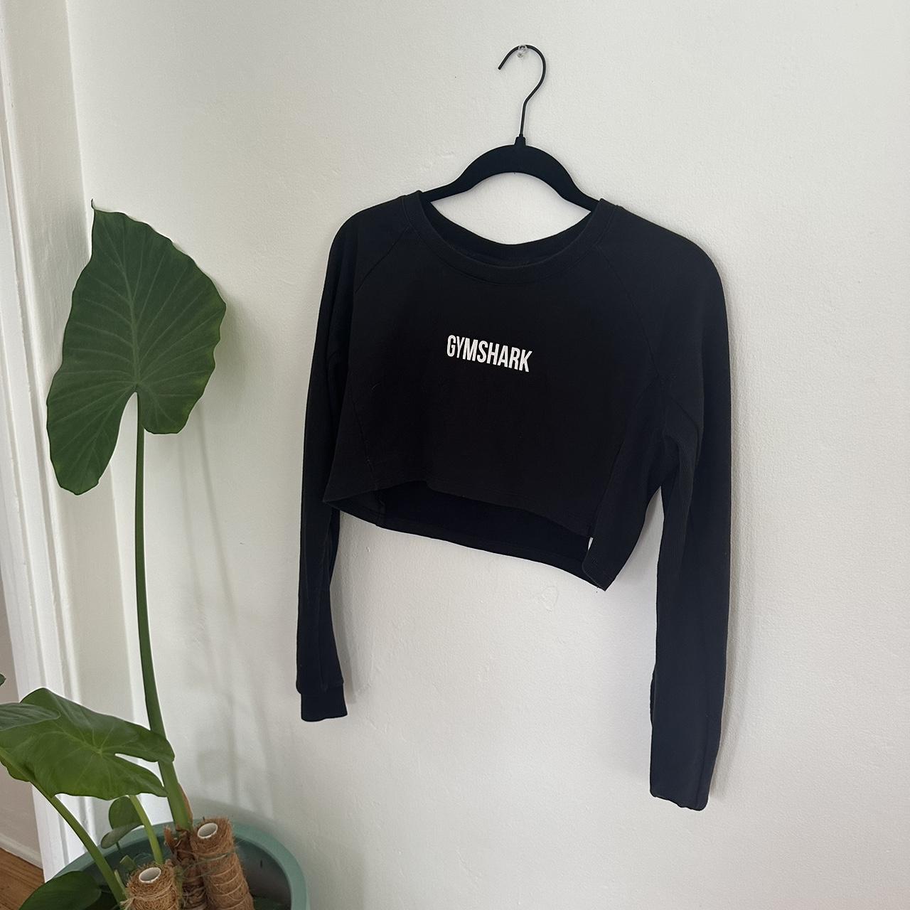 gymshark-crop-top-long-sleeve-black-size-small-depop