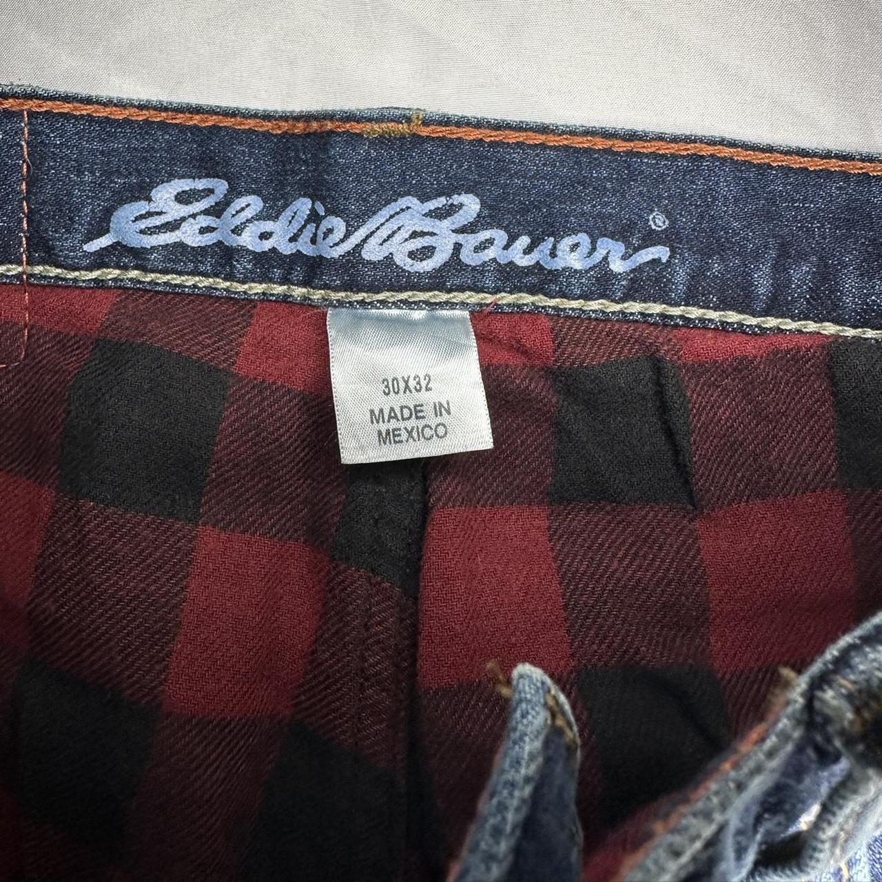 EDDIE BAUER Flannel Lined Pants Sz P14 Legend Wash - Depop