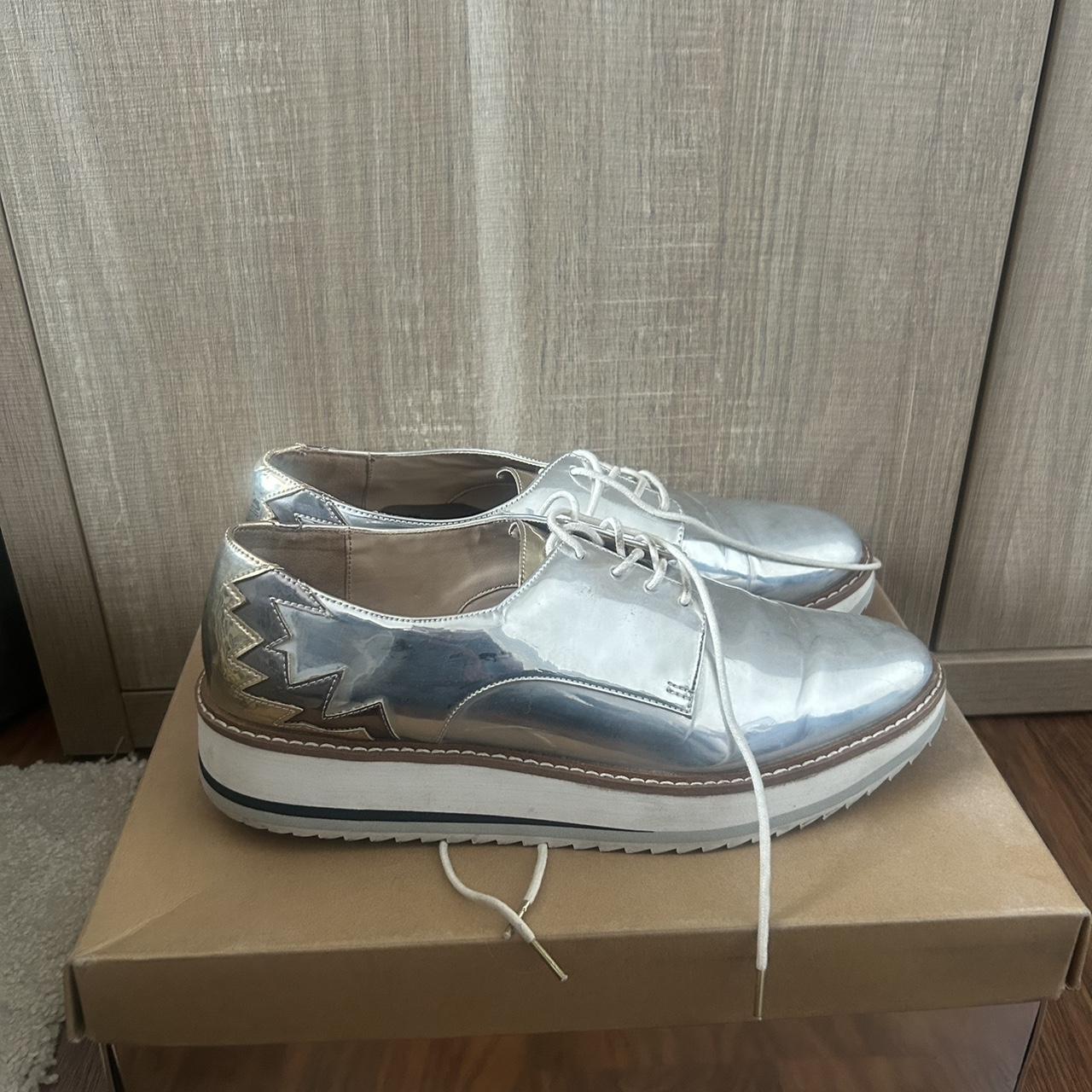 Metallic trainers zara on sale