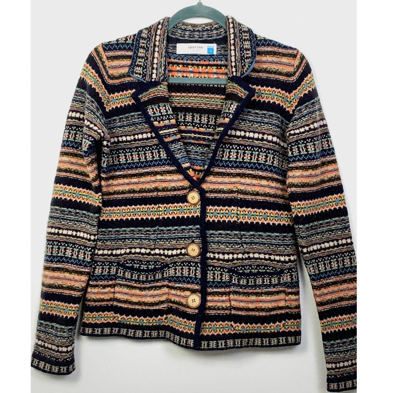 Anthropologie Sparrow Lambswool Fail Isle