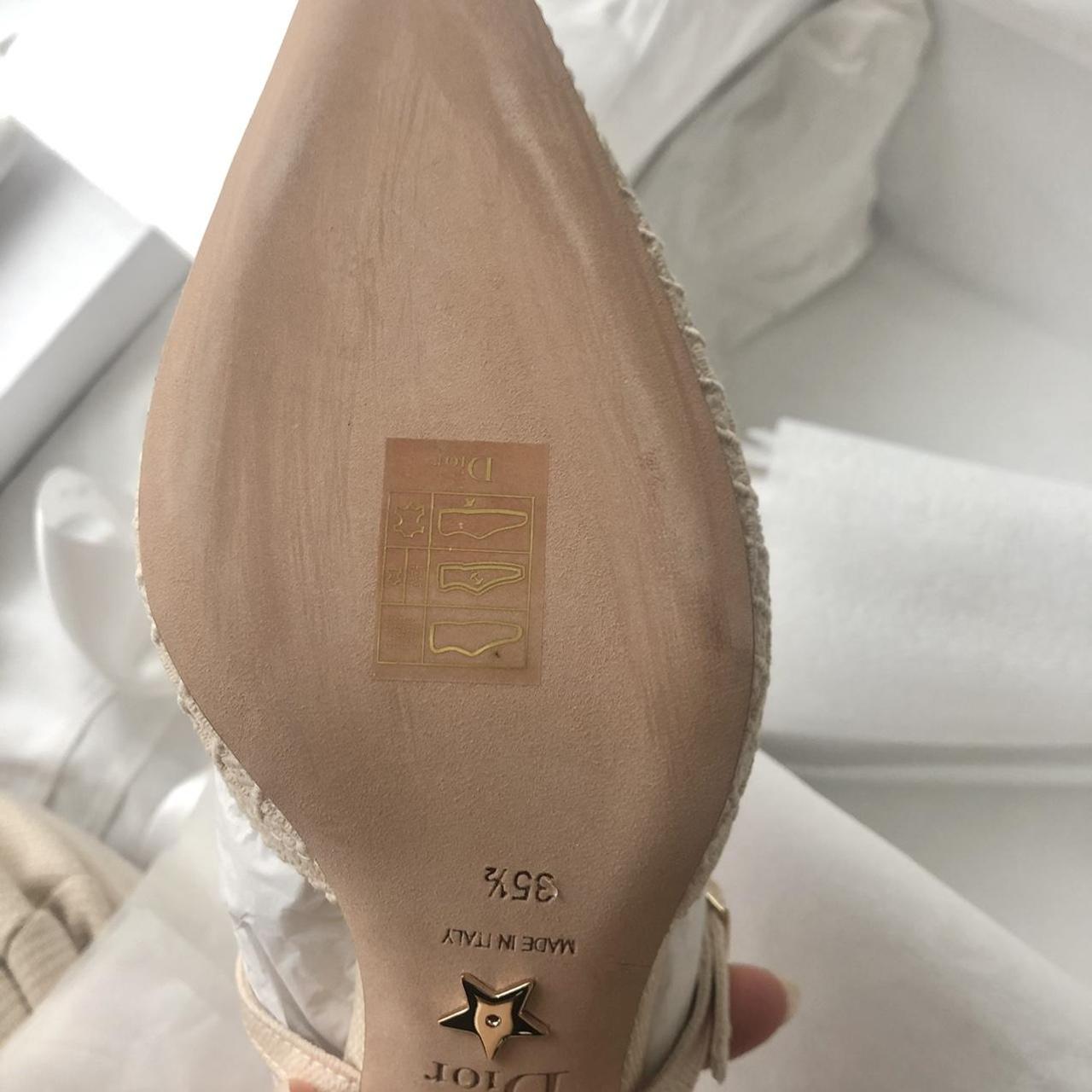 Dior Capture Heeled Mule Cream Mesh Cannage | Depop