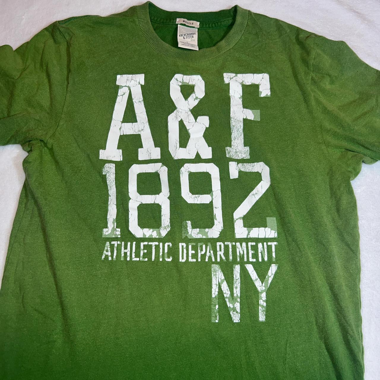 Abercrombie&amp;Fitch - 【Abarcrombie &amp; Fitch】＜1892緑Tシャツ＞ アバクロンビー&フィッチ アバクロ リンガーTシャツ サイズL 緑