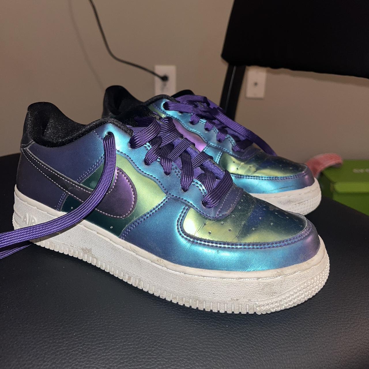 air force 1 green and purple