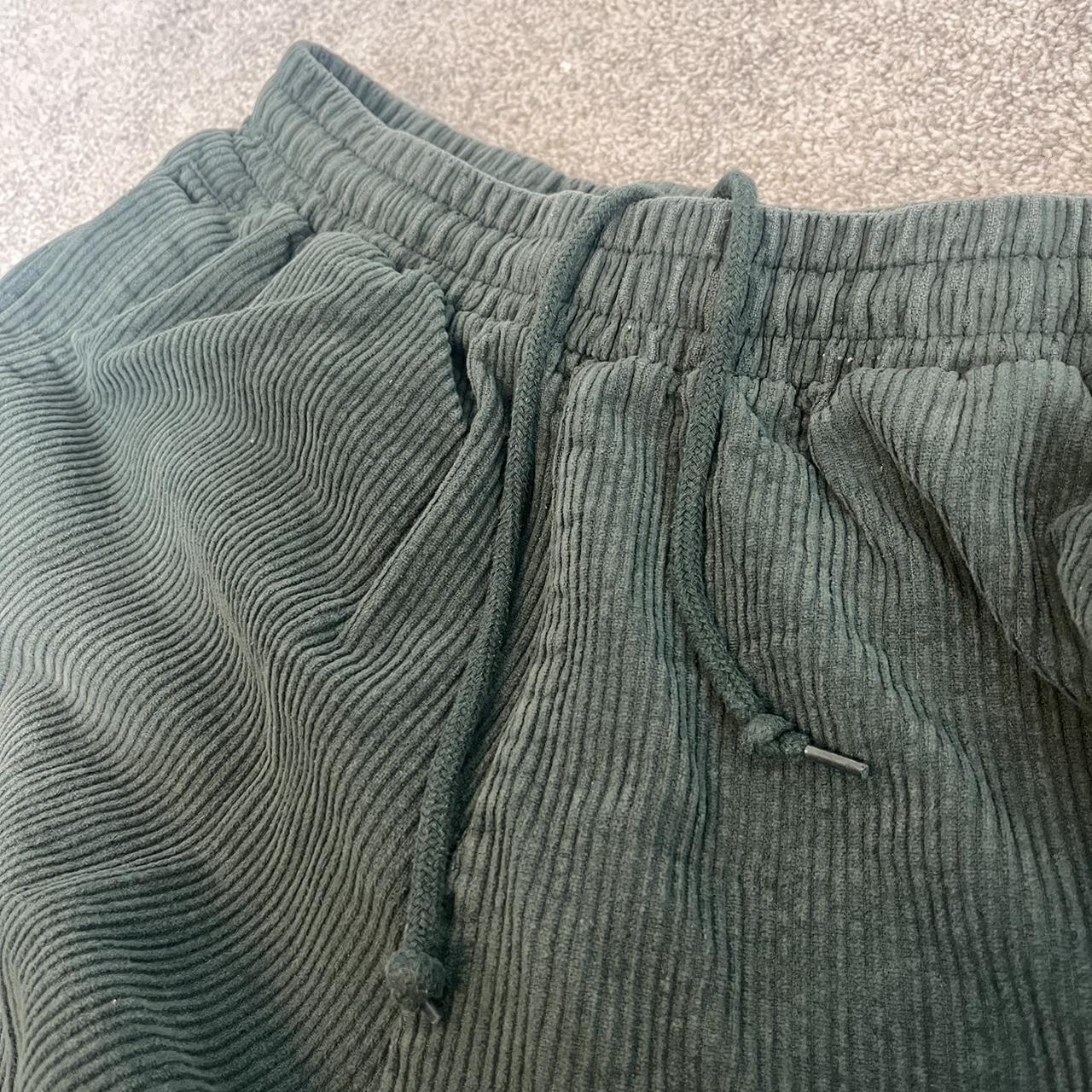 krooked baggy pants green corduroy... - Depop