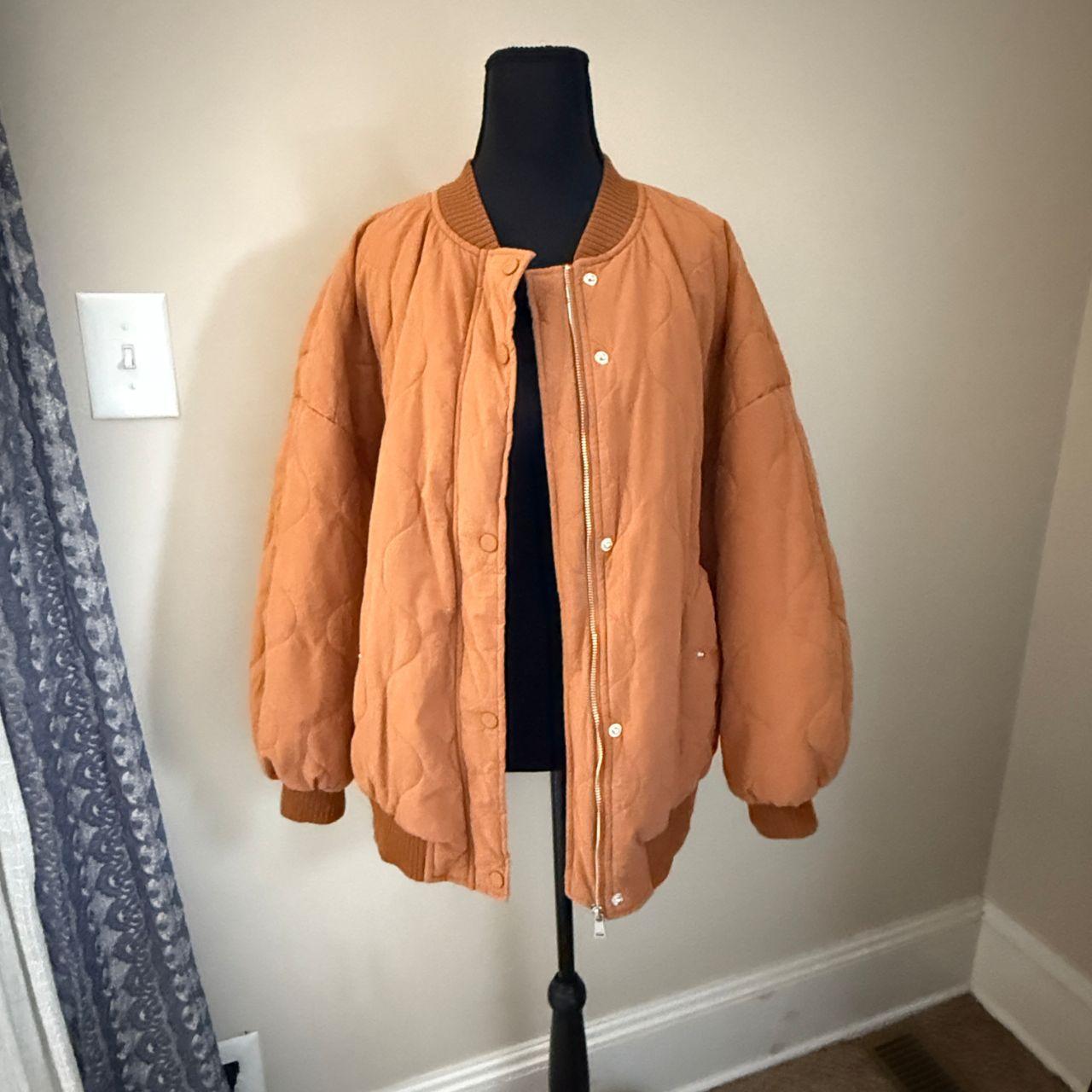 Source Unknown Women's Bomber Jacket - Orange/Bro… - image 1