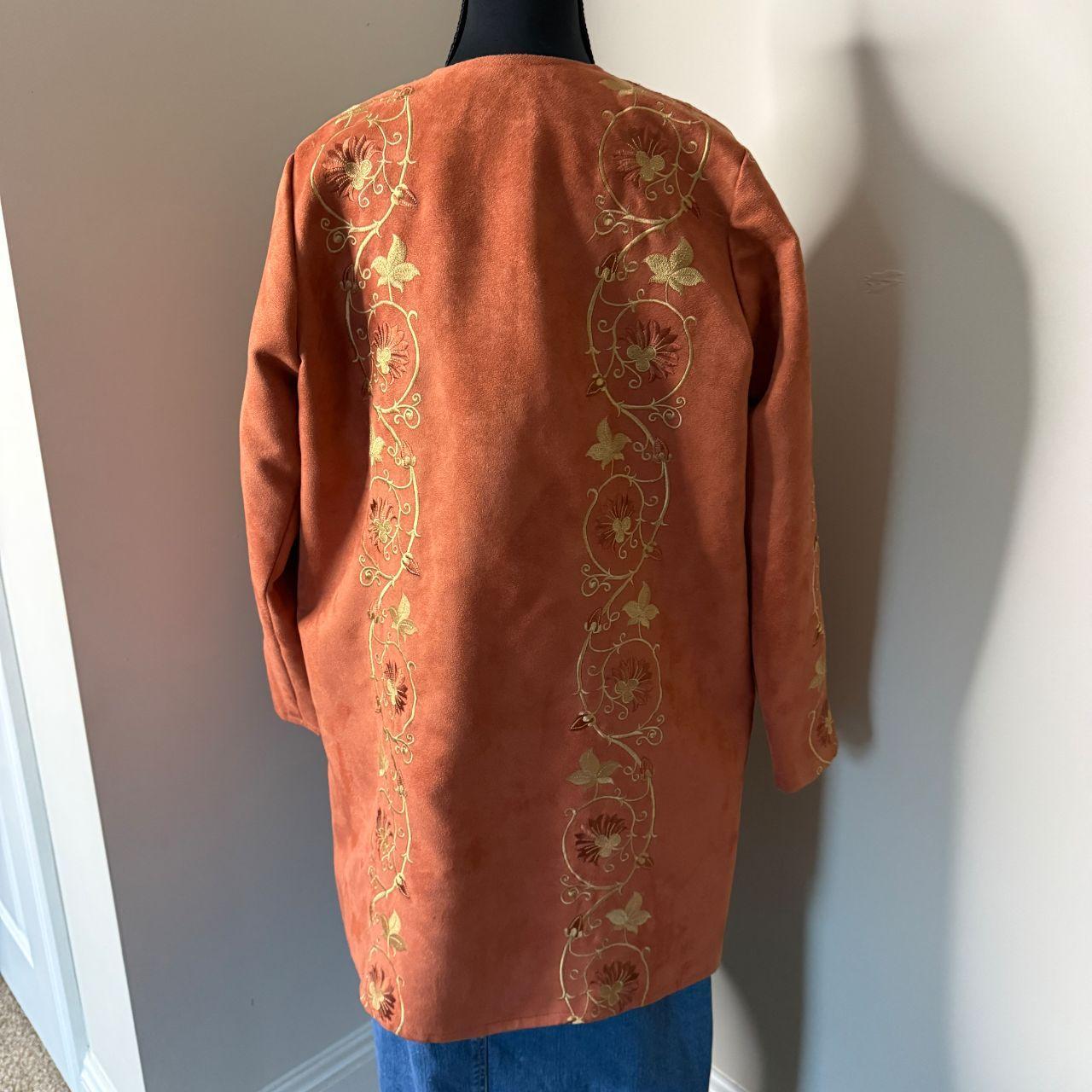 Source Unknown Women's Duster Jacket - Orange/Bro… - image 3