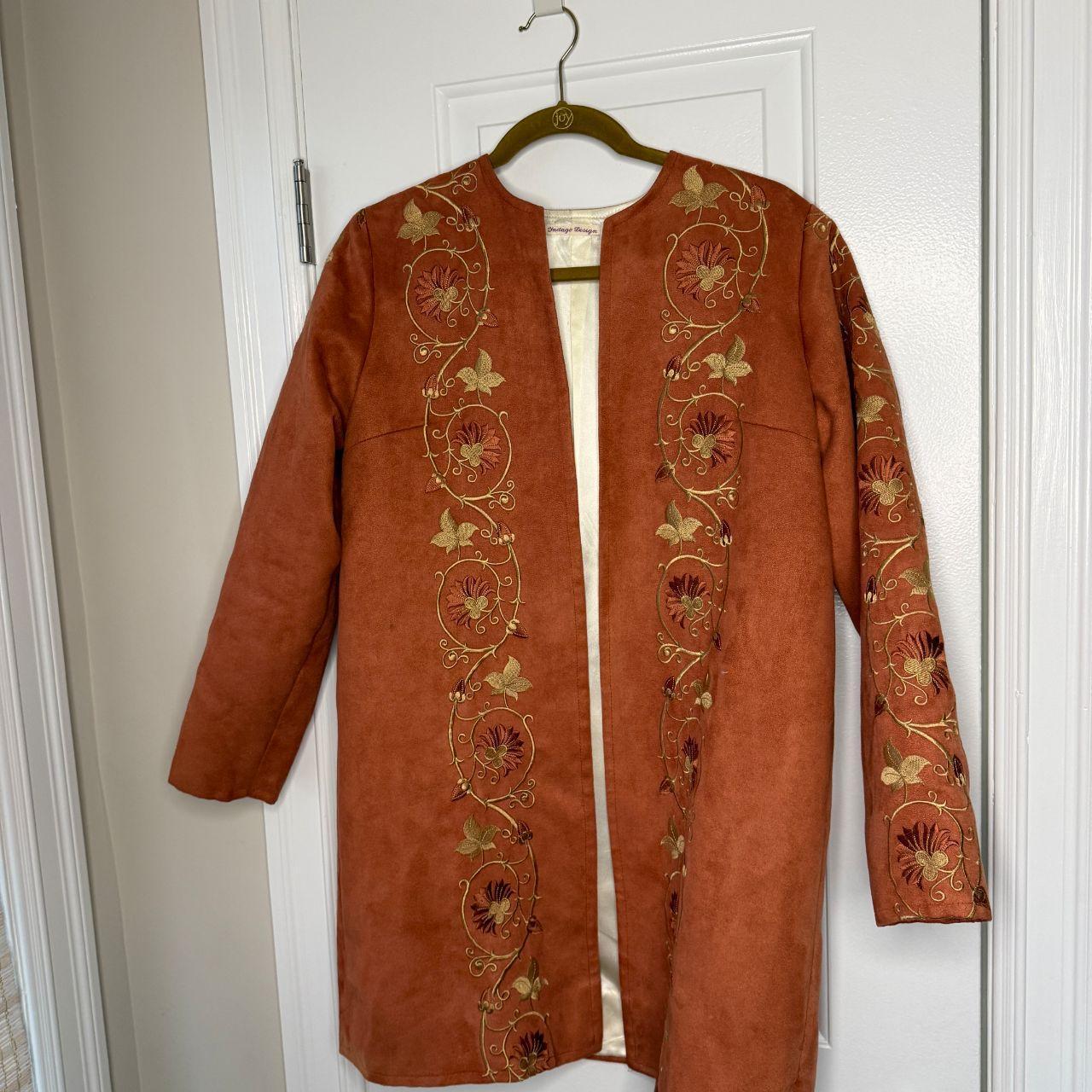 Source Unknown Women's Duster Jacket - Orange/Bro… - image 5