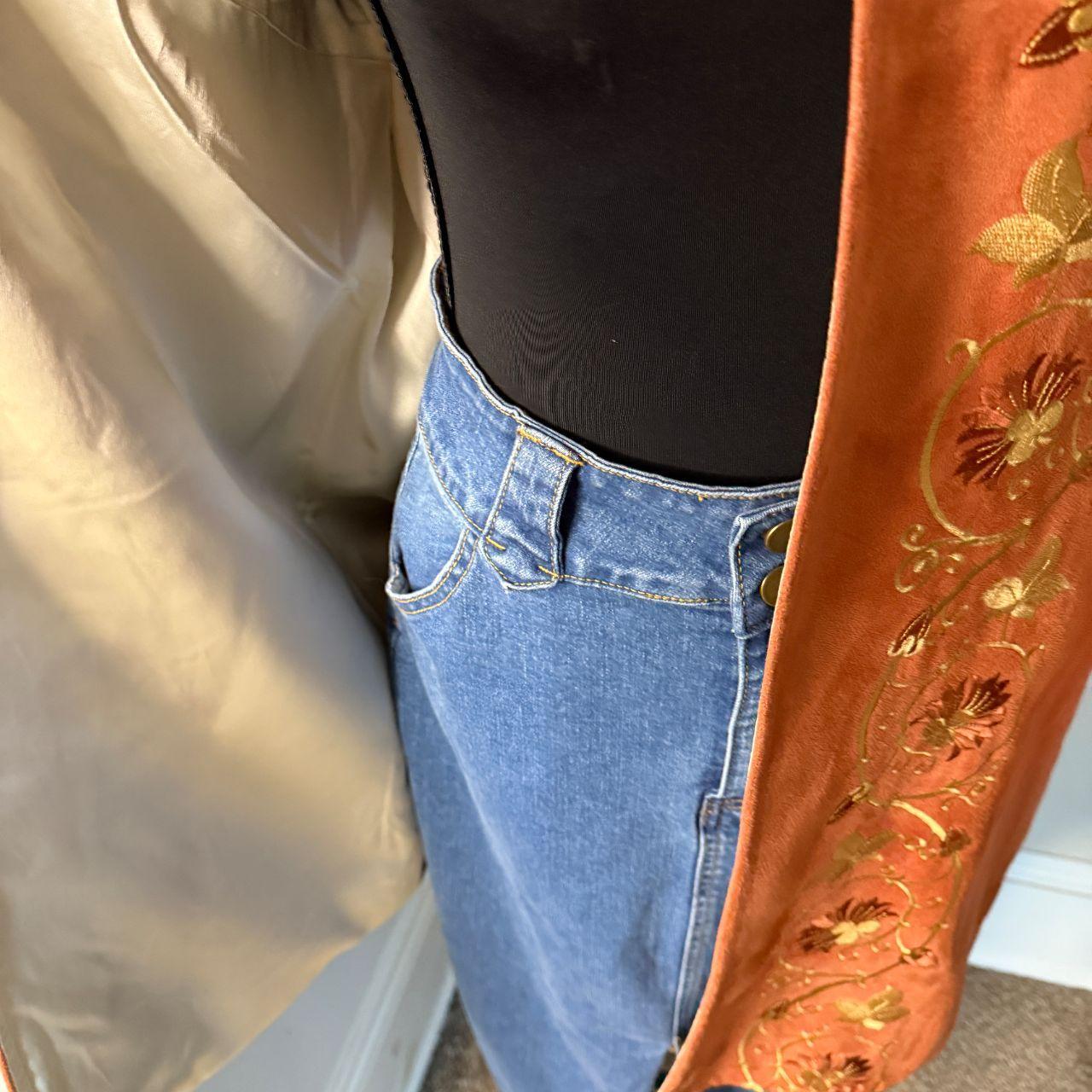 Source Unknown Women's Duster Jacket - Orange/Bro… - image 4