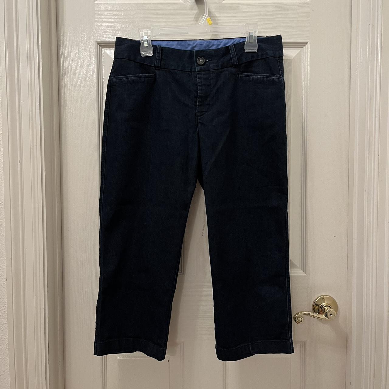 navy blue low rise dockers capris pants size... Depop