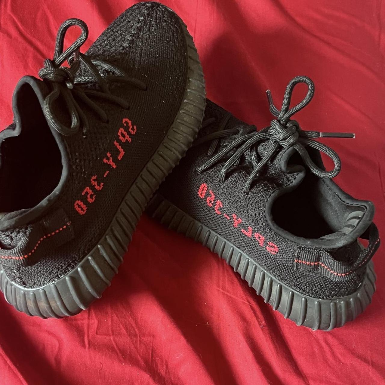 Black yeezys boys best sale