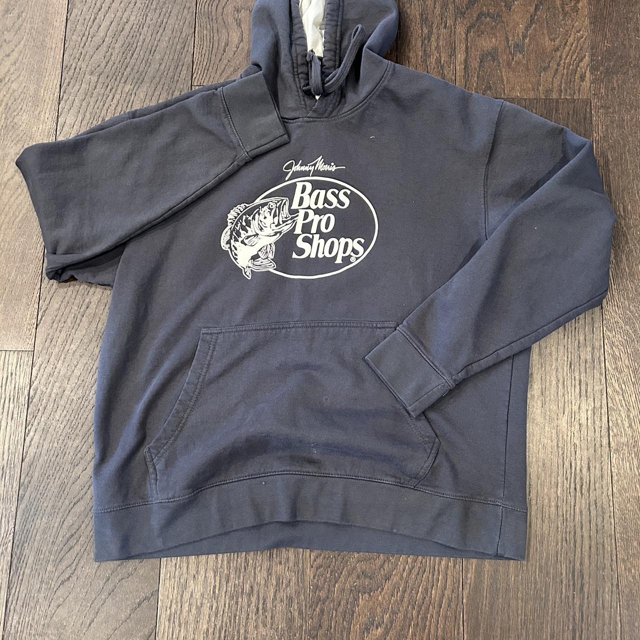 Blue bass pro shop hoodie Tiny stains on hoodie... - Depop