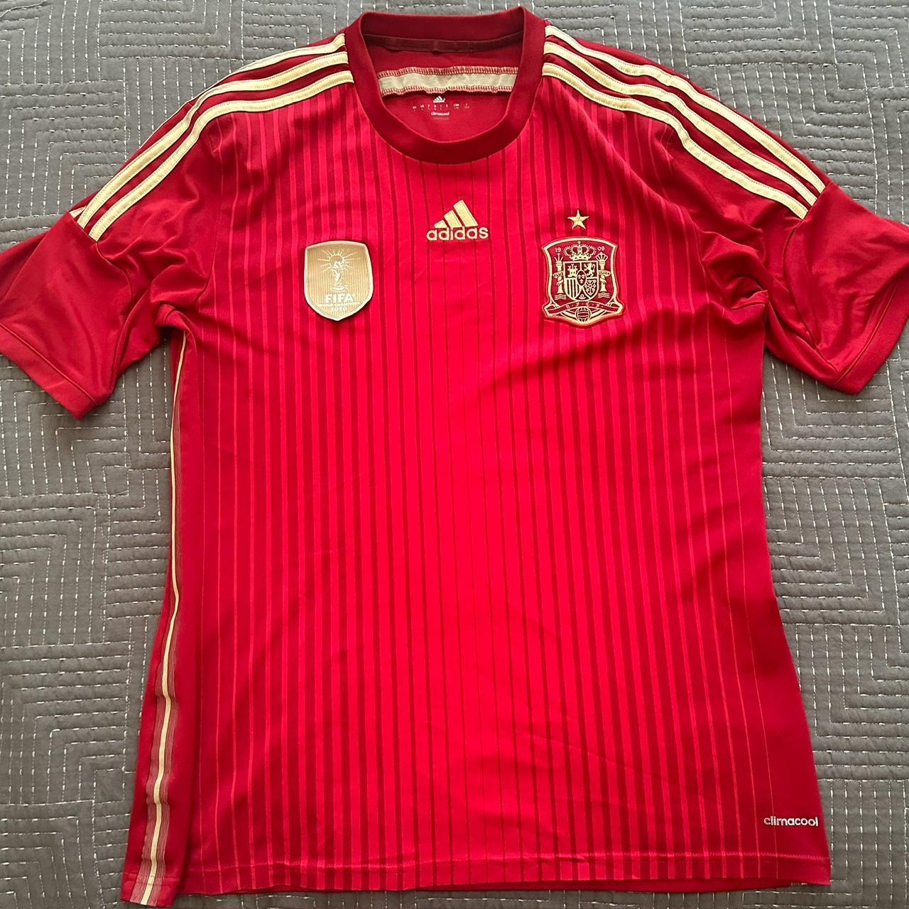 Retro Spain National Soccer Jersey 2014 Fan... - Depop