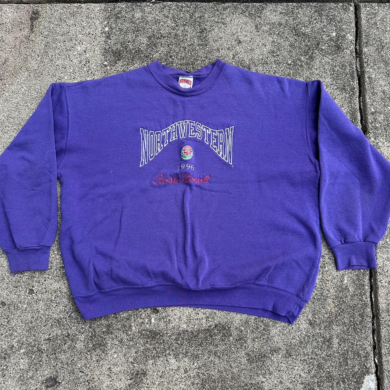 Vintage 1996 Rosebowl Northwestern Crewneck size... - Depop