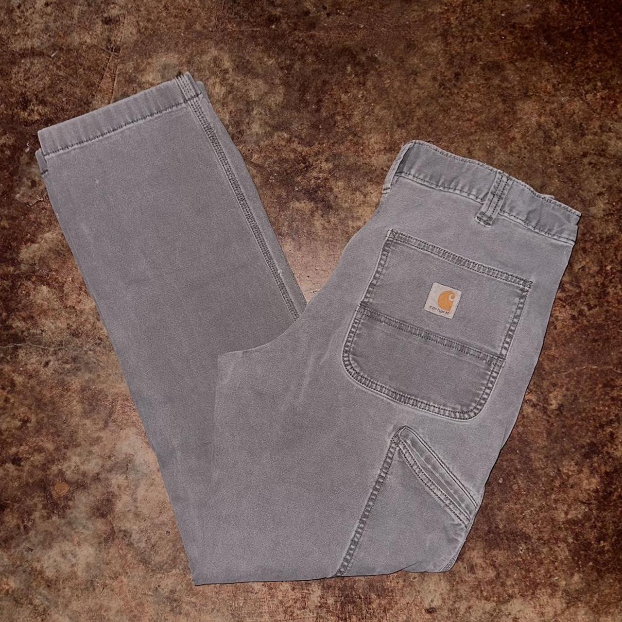 Carhartt Grey Pants Side Pockets Wear/Flaws Shown... - Depop