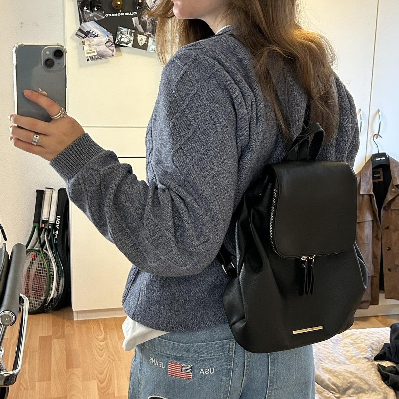 DM before buying classy leather backpack from Depop