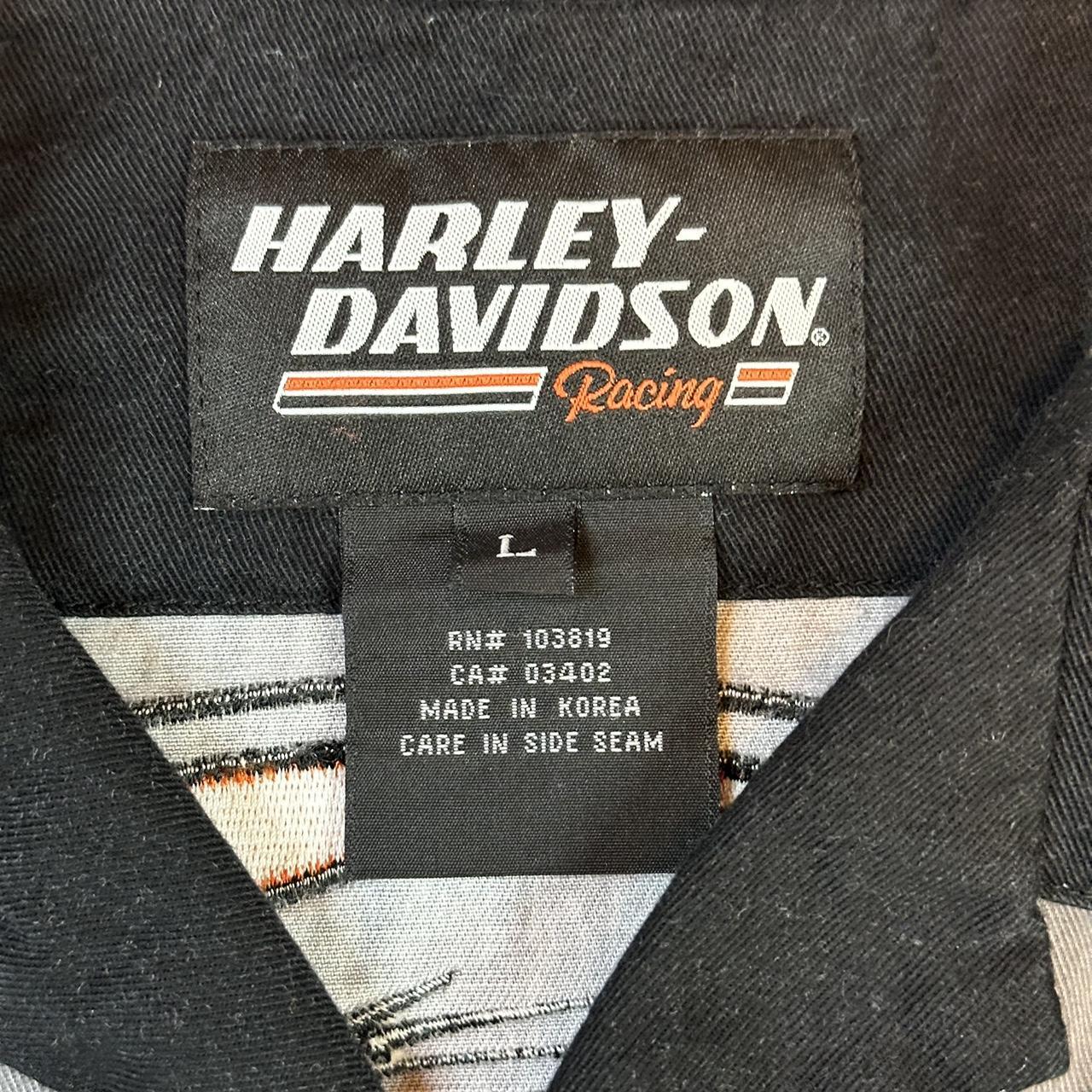 Crazy embroidered Harley Davidson button down... - Depop