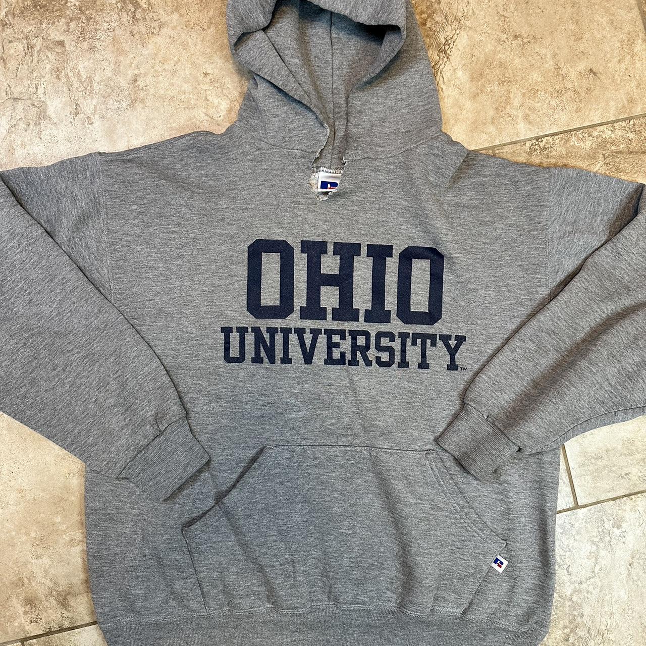 Vintage Russell Ohio university hoodie Large Neck is... - Depop