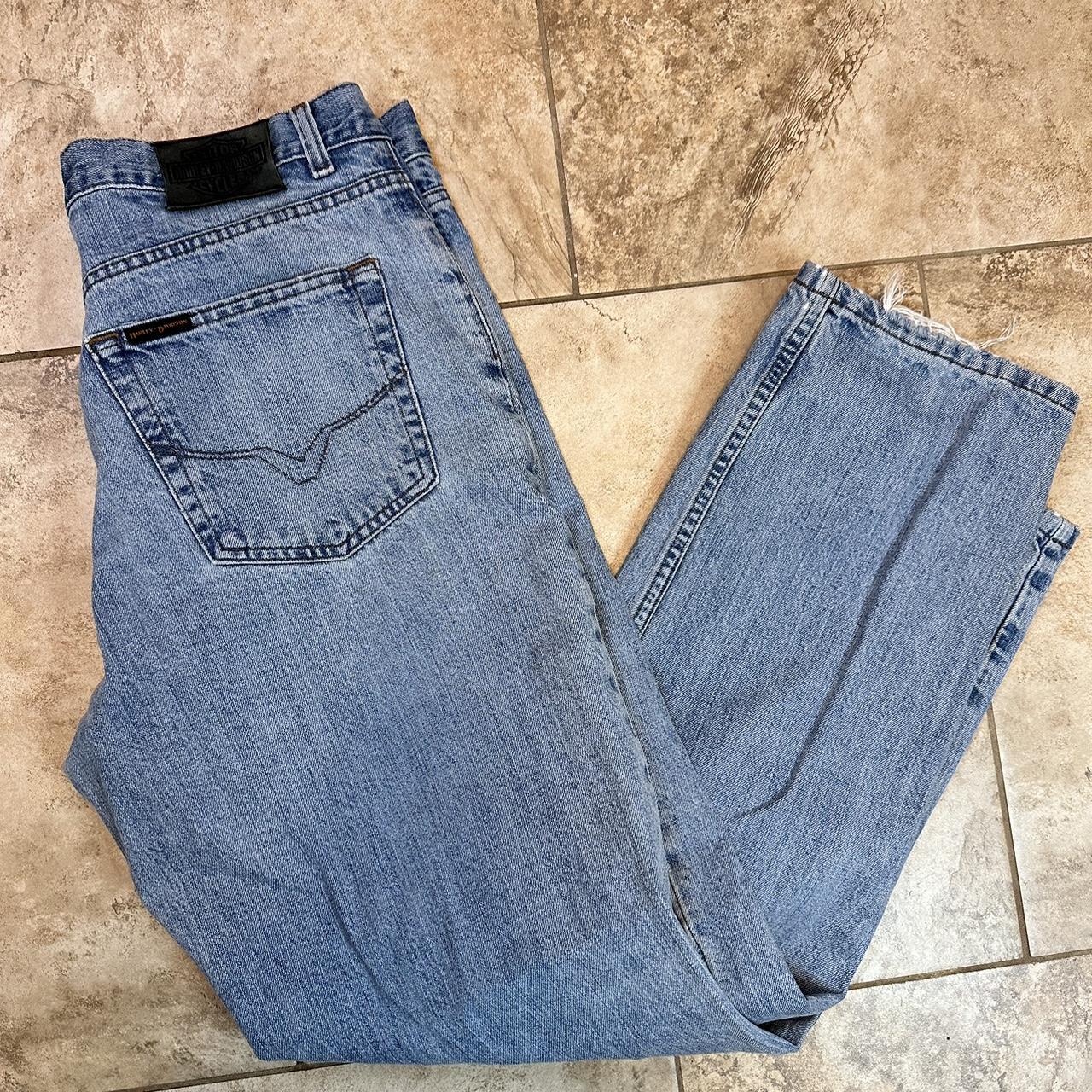 Harley Davidson jeans 36x32 Have been sewn by the... - Depop