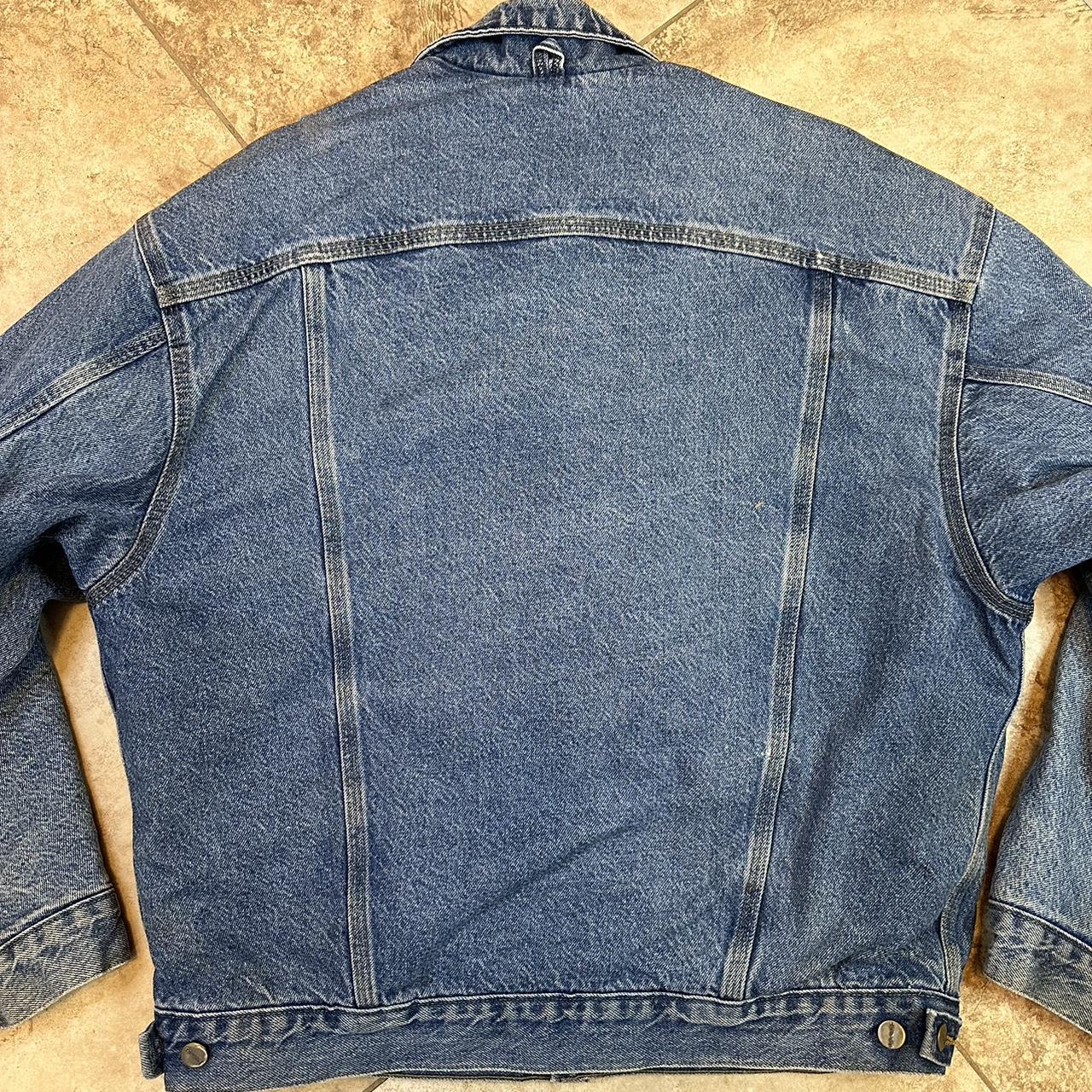 Vintage J11DST Carhartt blanket lined denim jacket... Depop