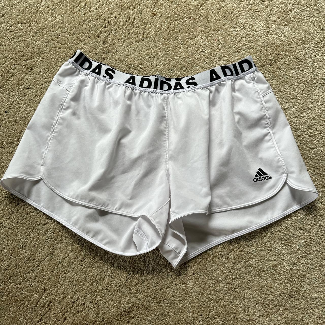 white adidas shorts Depop