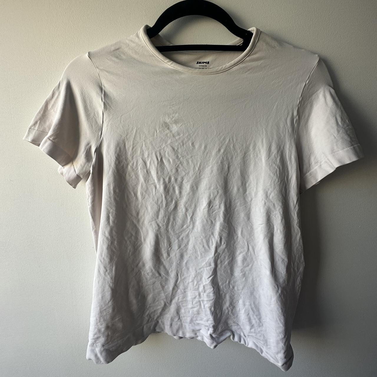 White Skims Soft Smoothing Tshirt size... - Depop