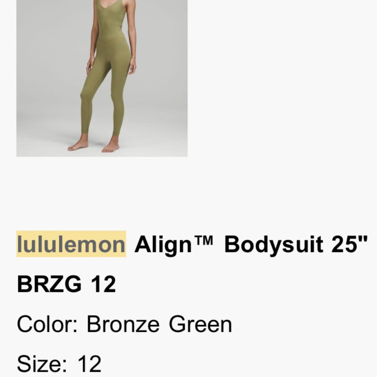 Size 2 never worn lululemon align bodysuit 25” - Depop