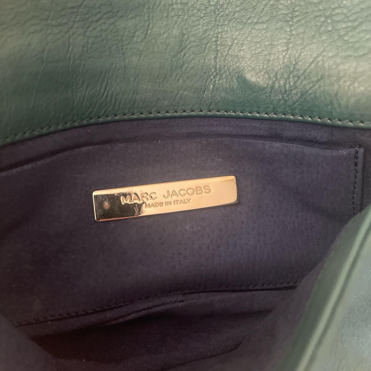 Marc Jacobs Y2K Small Shoulder Bag Teal Leather Made... - Depop