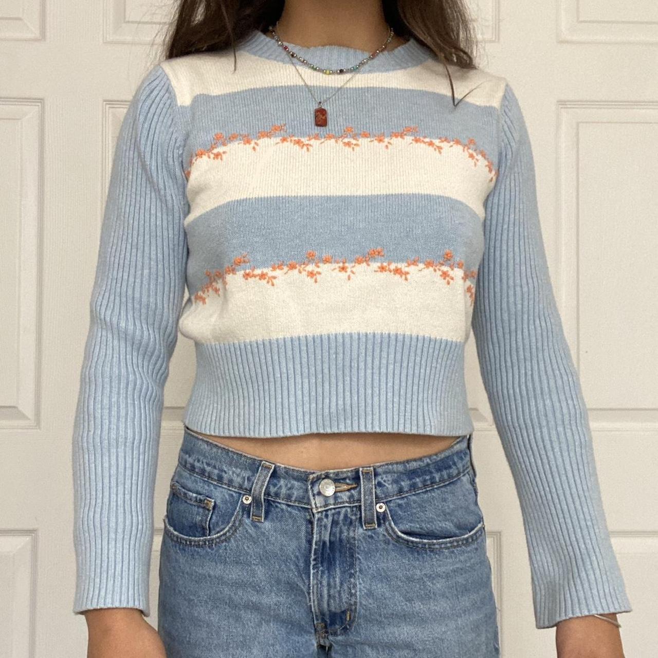 small Tommy Hilfiger sweater. blue and white plus... - Depop