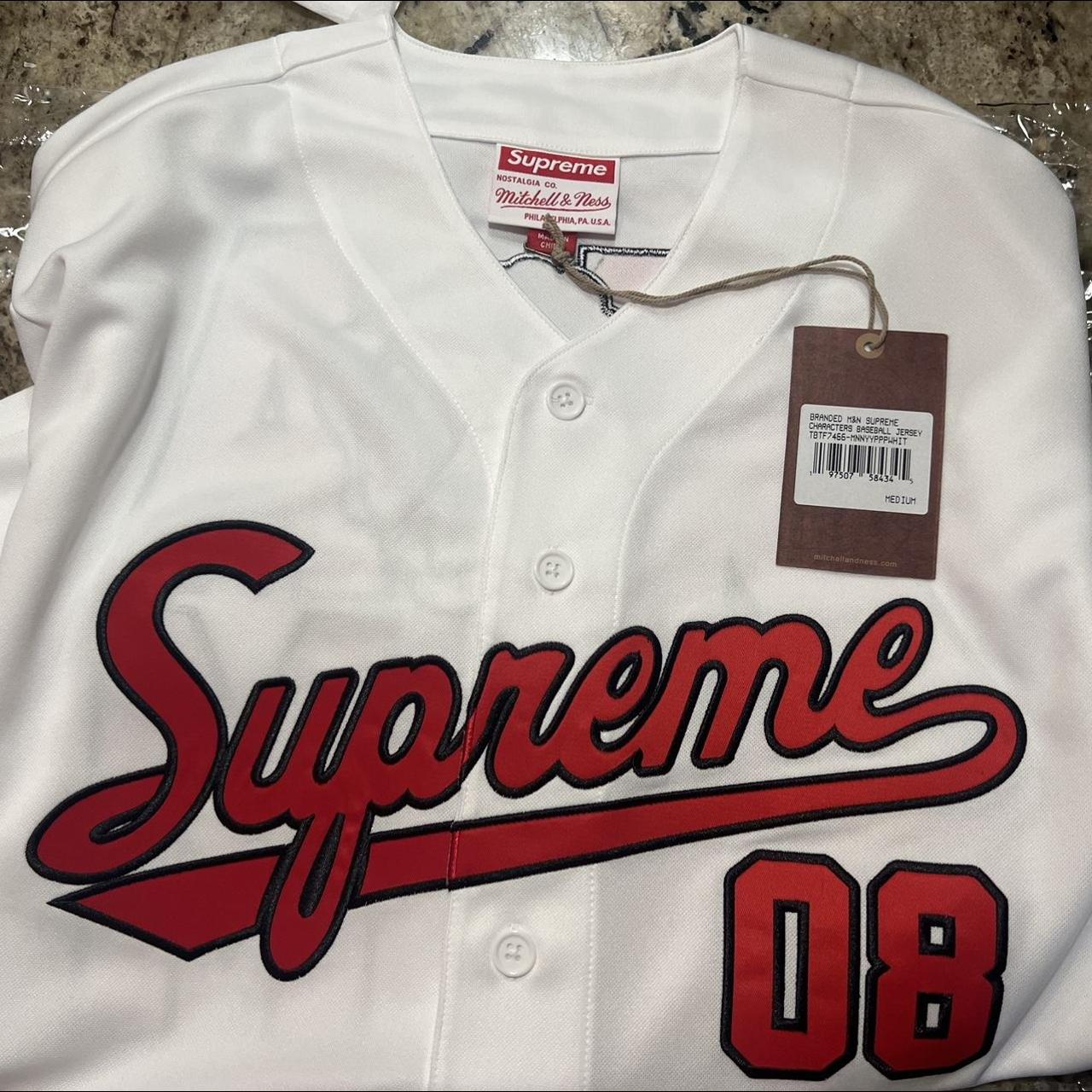 Supreme Mitchell & Ness Downtown Hell Baseball Jersey White