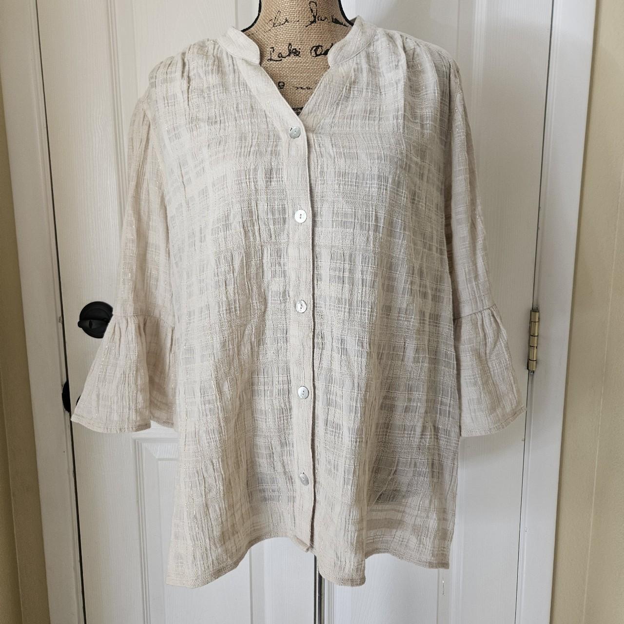 Ruby Rd. Women's Blouse - Cream - L – Ruby Rd qua… - image 1