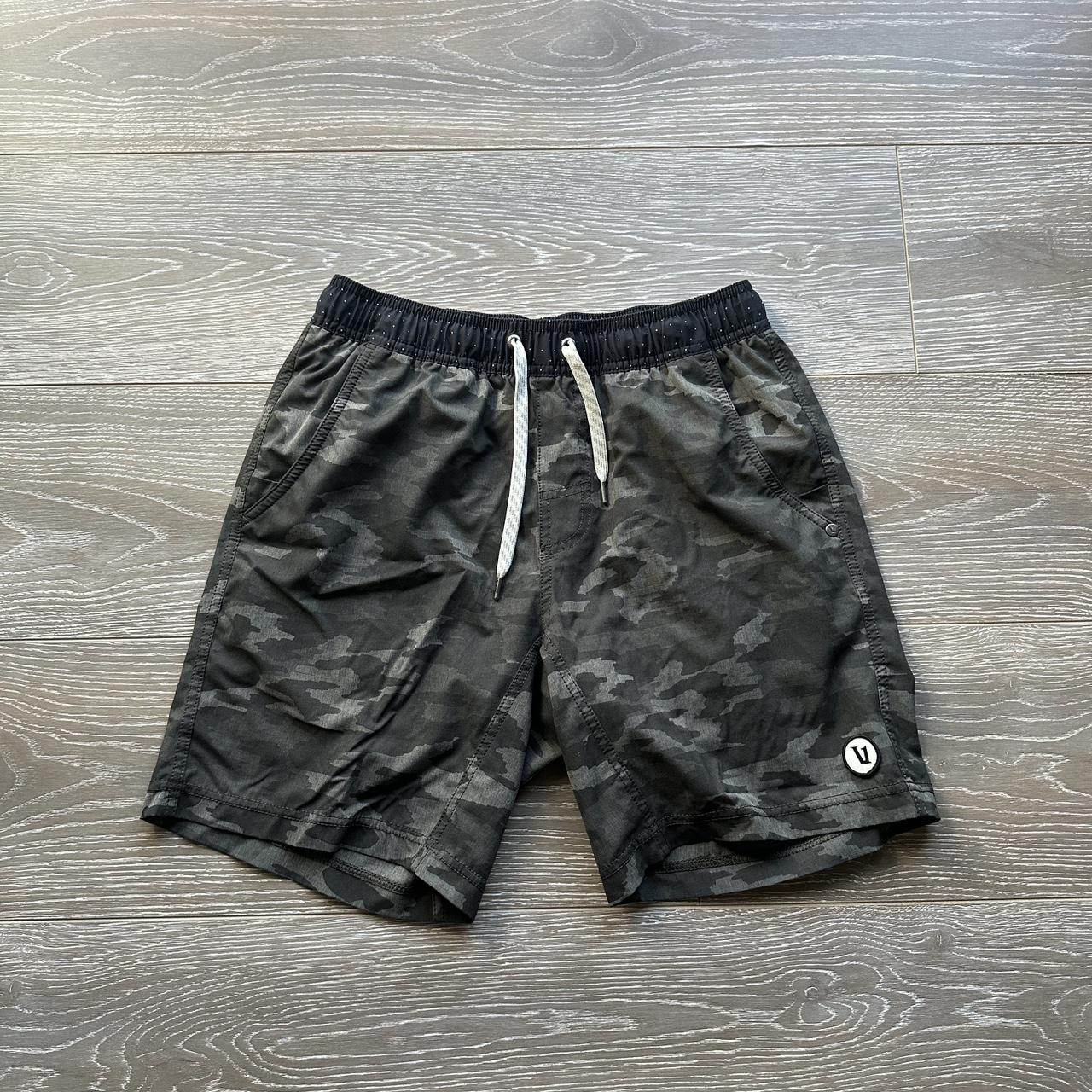 Olive green / camo Vuori shorts with liner. Size... - Depop
