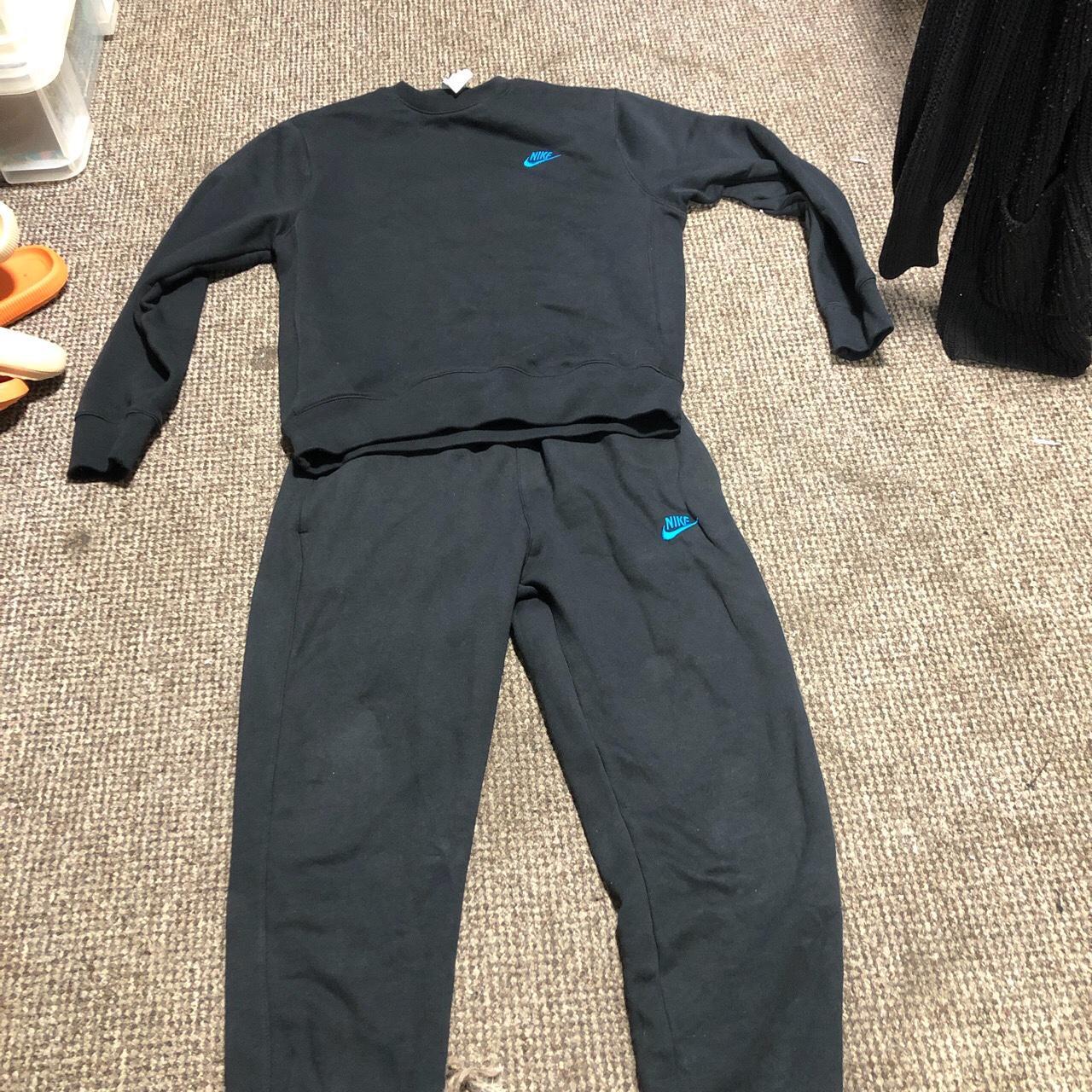 Nike tracksuit black and blue don’t like it brand... Depop