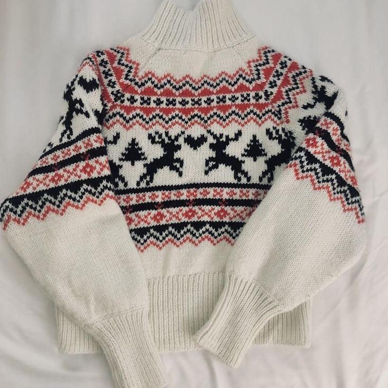 Warm Christmas/winter festive turtleneck sweater!... - Depop