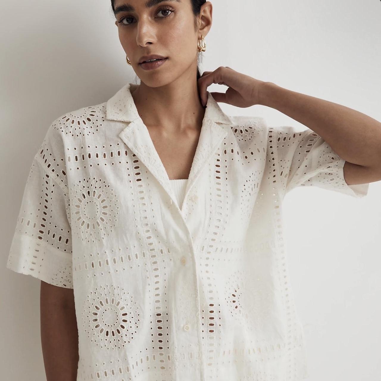 madewell eyelet shirt