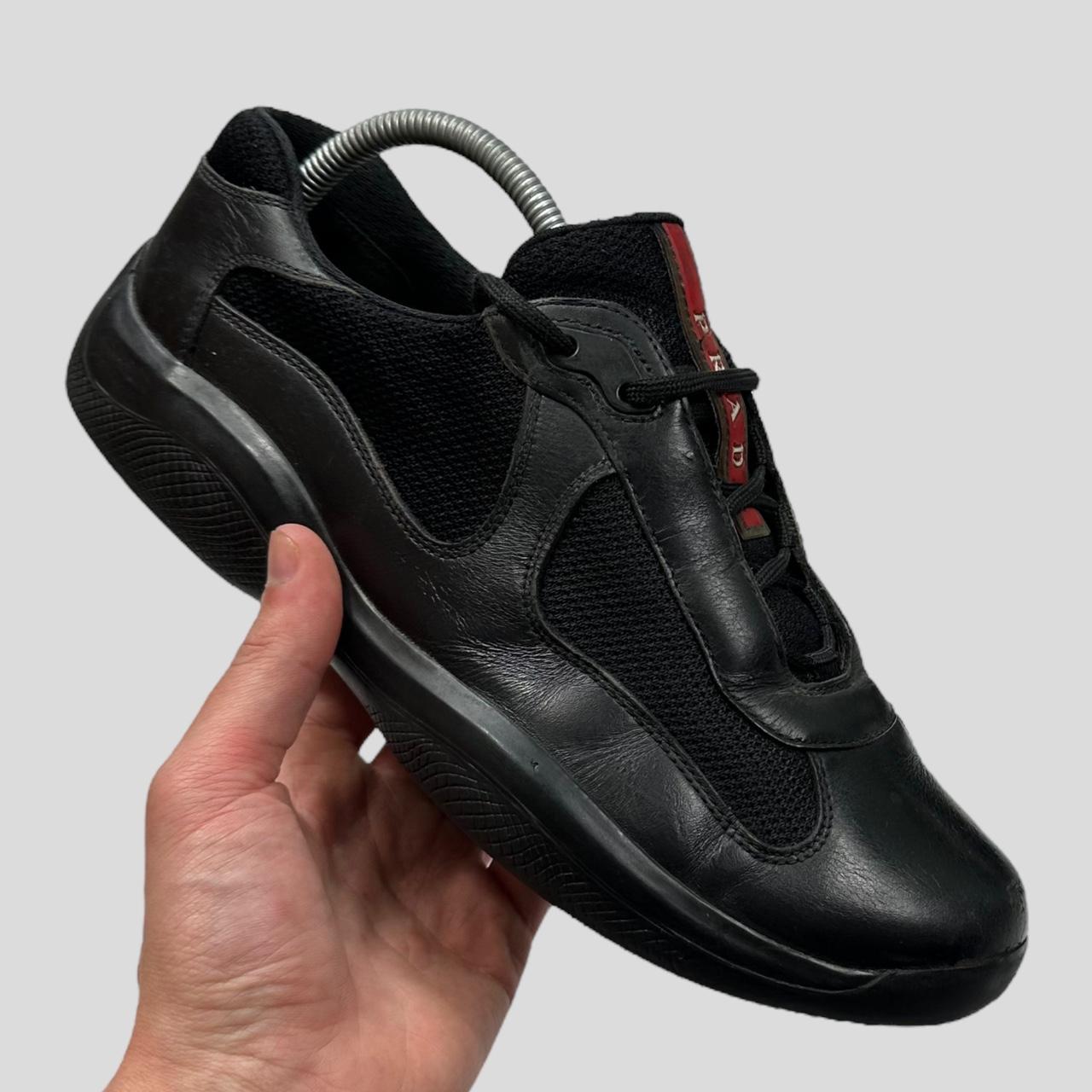 Prada Americas Cups Triple Black Leather -... - Depop