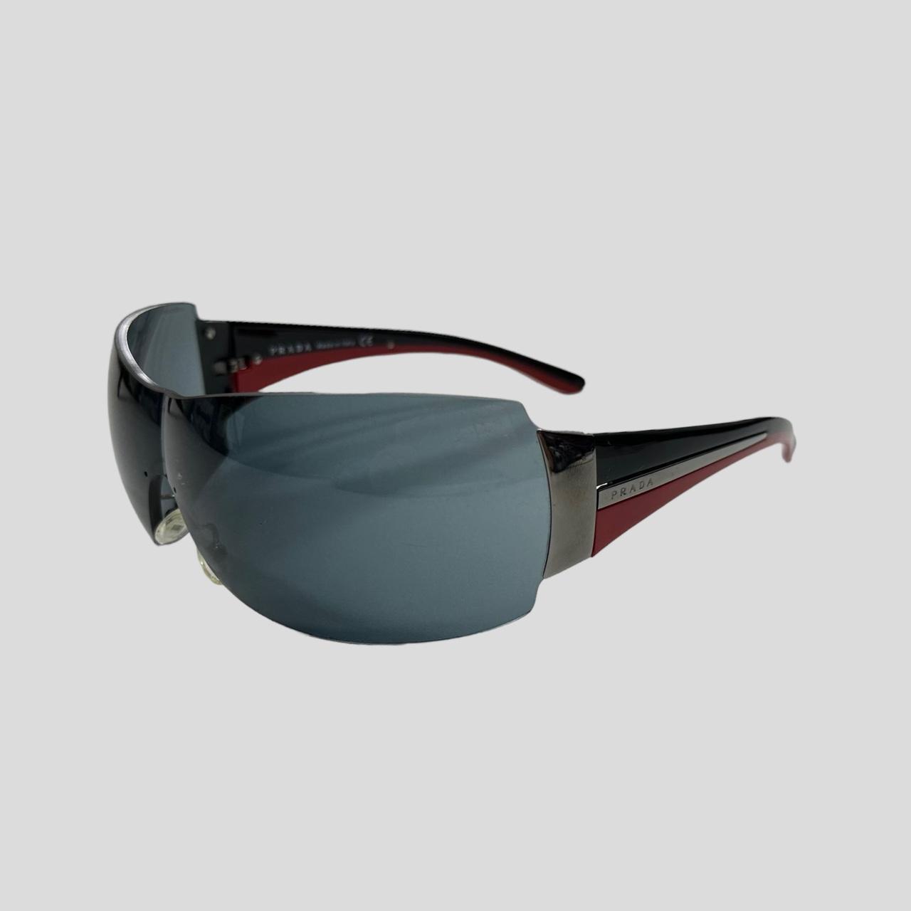 Prada wrap around shield sunglasses online