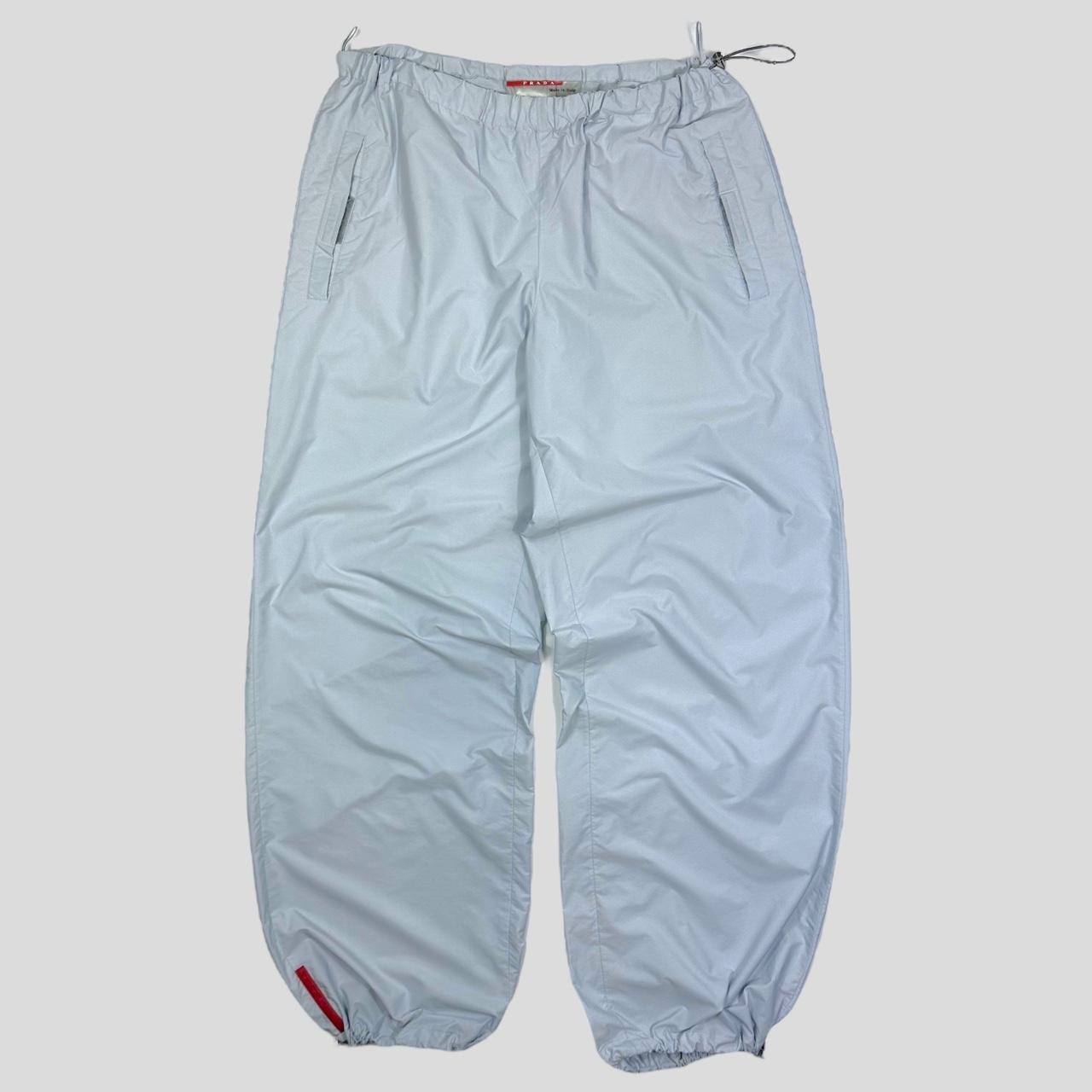 Prada velcro logo pants best sale