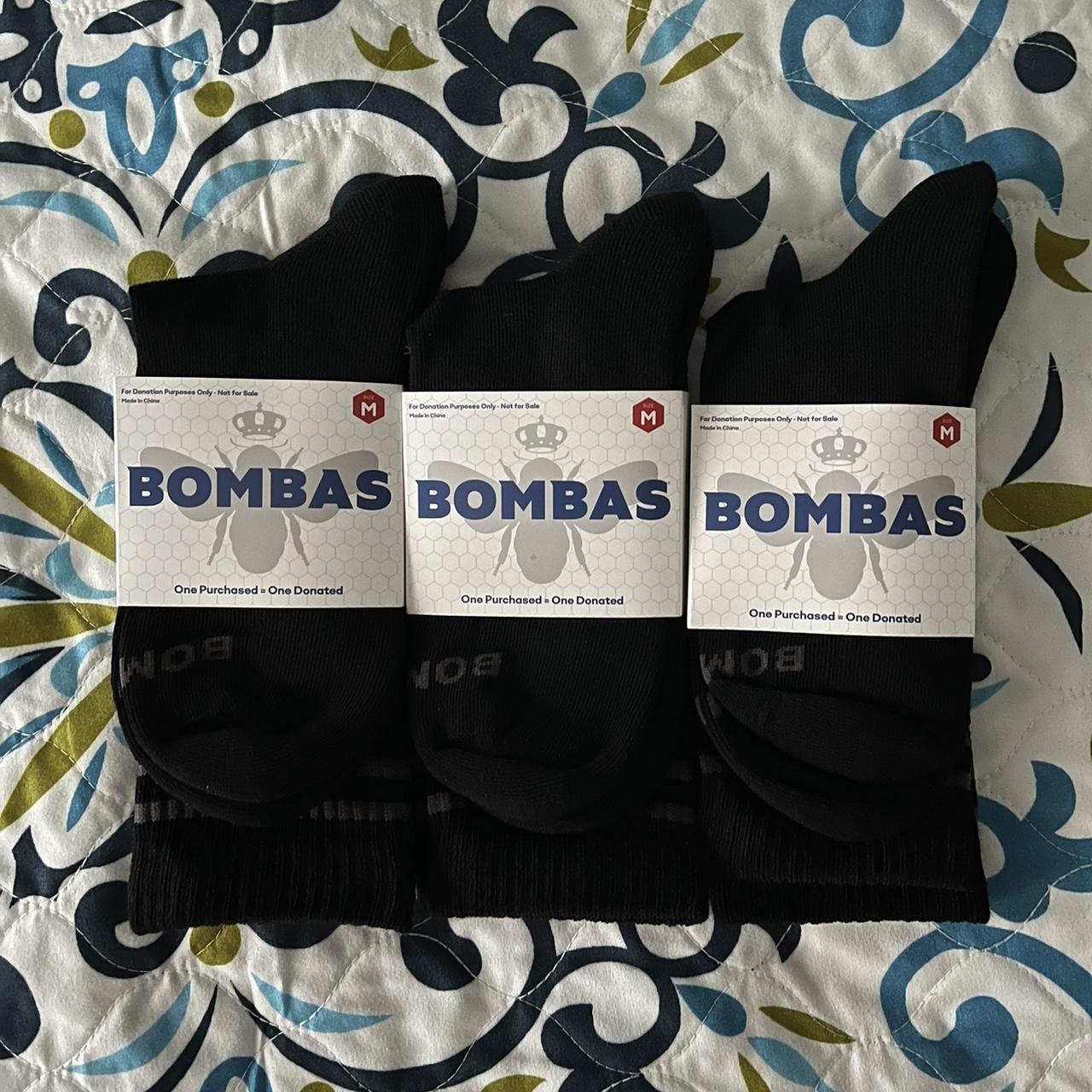 New pack of 3 Bombas black socks size medium. DM’s... Depop