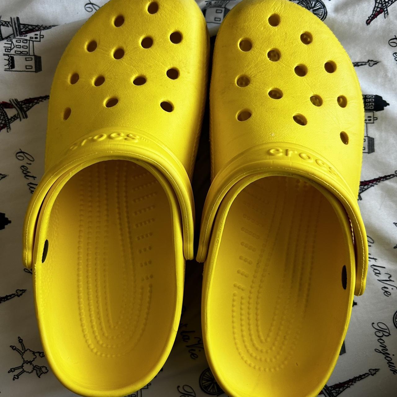Yellow Crocs (Men Size 9 Women Size 11) Depop