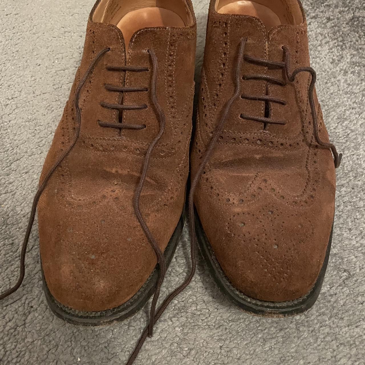 loake blue suede brogues