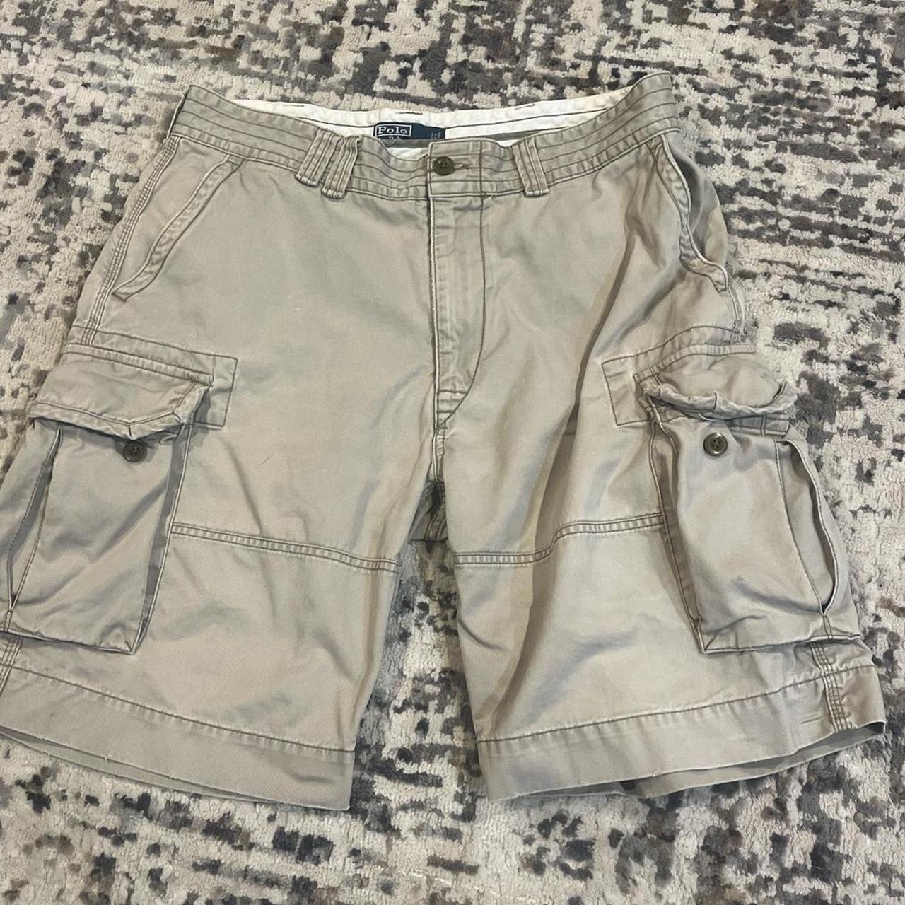 RARE Polo Ralph Lauren Khaki Cargo Shorts. These... - Depop