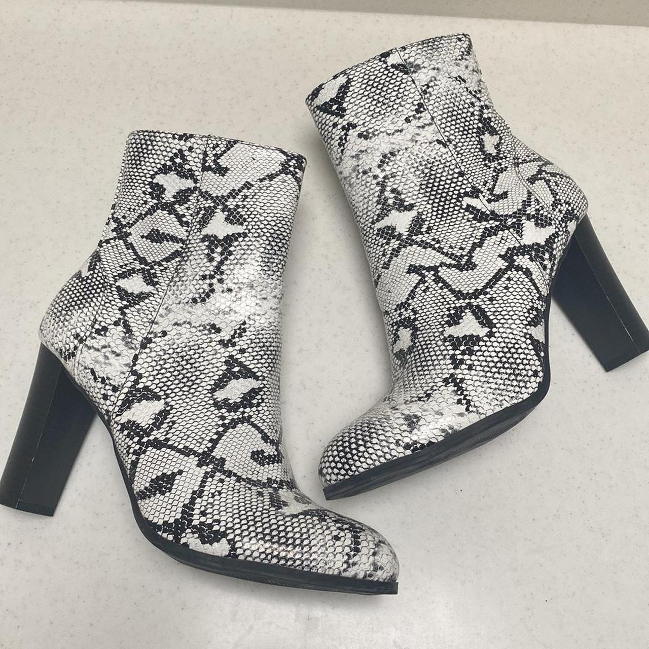 faux snakeskin boots