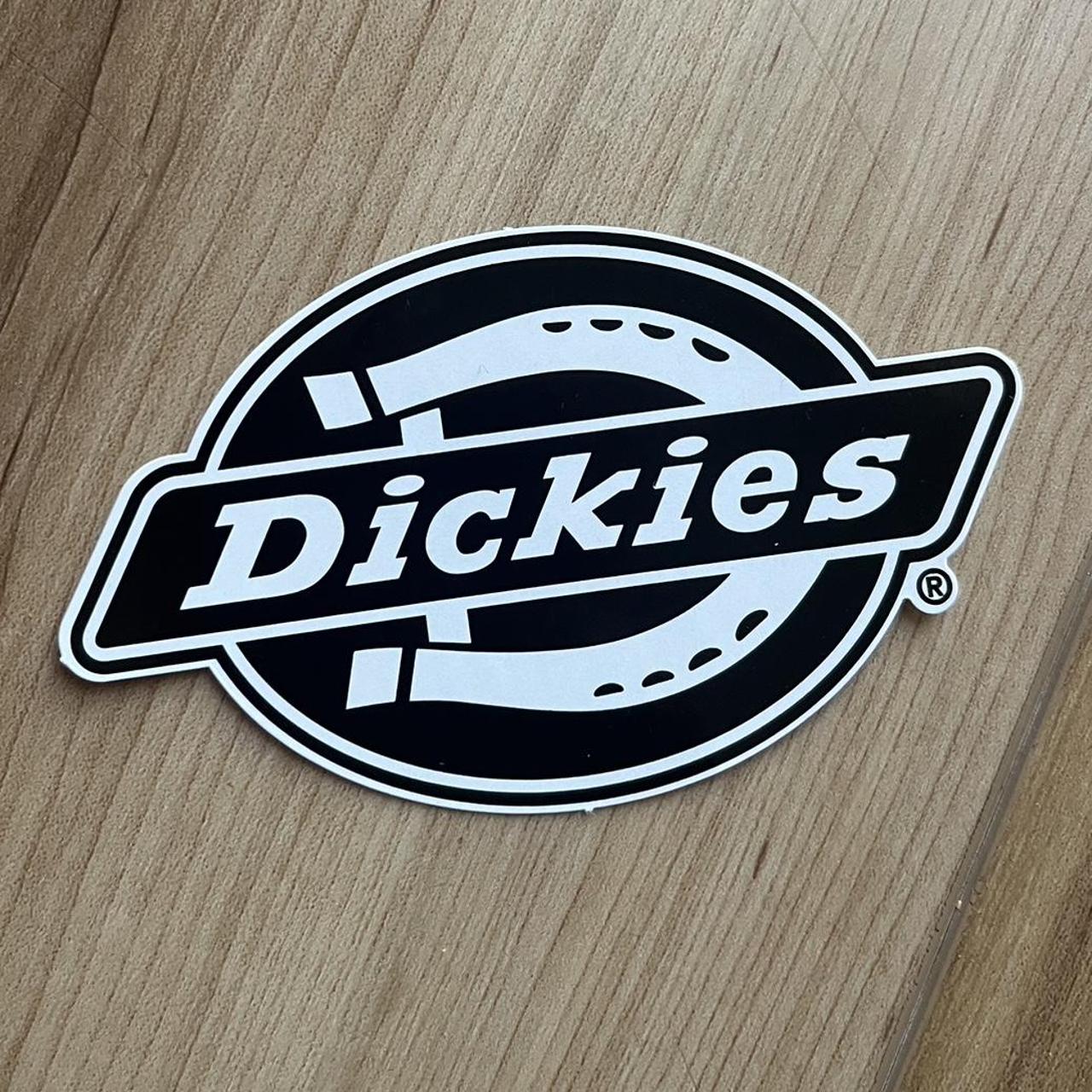 Dickies sticker black/white horse-shoe logo bonus... - Depop